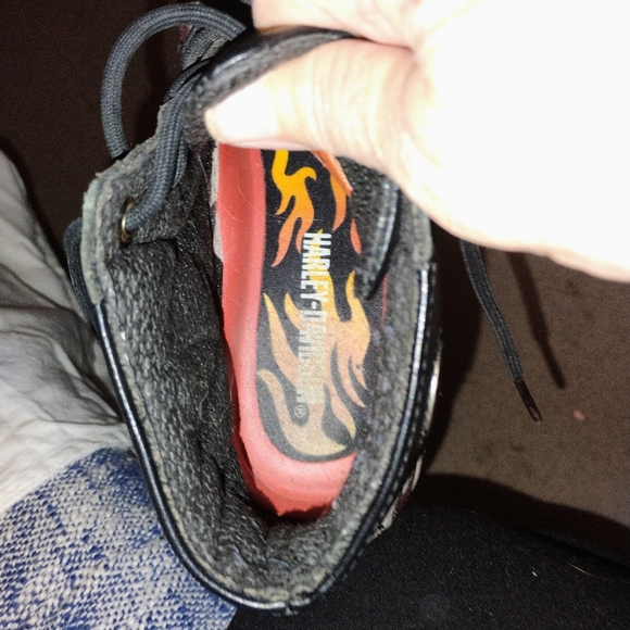 Harley-Davidson Black and Red Flame Boots - Picture 7 of 9